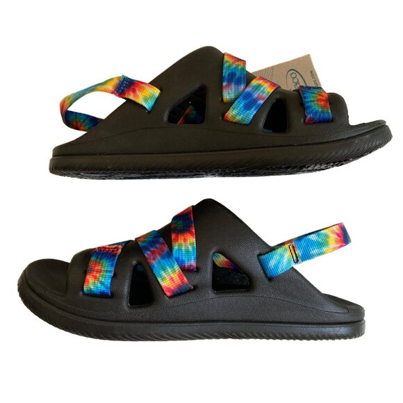 CHACO Chillos Sport Kids Dark Tie Dye Outdoor Performance Sandals Youth 4 - Picture 5 of 9